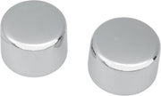 Drag Specialties Chrome Axle Cap for 3/4" Axle Silver Smooth Rear Pair