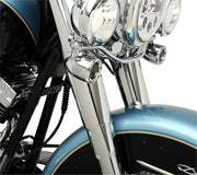 Drag Specialties Fork Slider Covers Smooth Chrome Standard Steel Pair - 74537