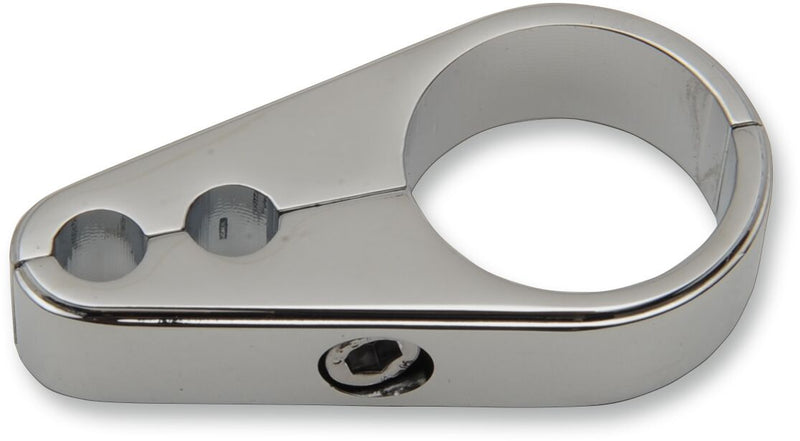 Drag Specialties Die-Cast Cable Clamp Chrome Silver Dual Cable Idle Throttle Aluminium Throttle Cable