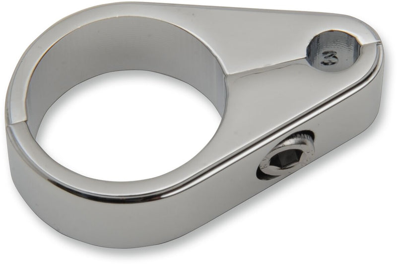 Drag Specialties Die-Cast Cable Clamp Chrome Silver Single Cable Idle Throttle Aluminium Throttle Cable