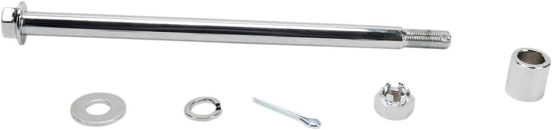 Drag Specialties Rear Axle Kit Chrome Silver Chromoly Steel