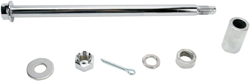 Drag Specialties Rear Axle Kit Chrome Silver Chromoly Steel