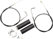 S&S Cycle Dual-Cable Throttle Assembly Kit Black Chrome Dual Cable Twist Throttle Throttle Cable