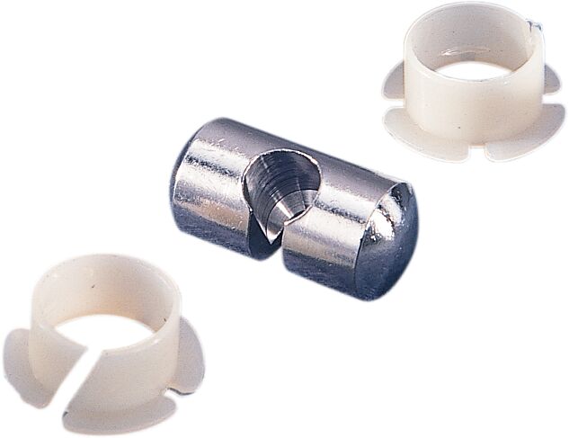 Drag Specialties Clutch/Brake Cable Anchor Pin and Bushing Polished Silver Aluminium 12 Pack Polished| Silver| White