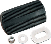 Drag Specialties Brake/Clutch Pedal Pad Assembly Black Chrome Brake Pedal Rubber