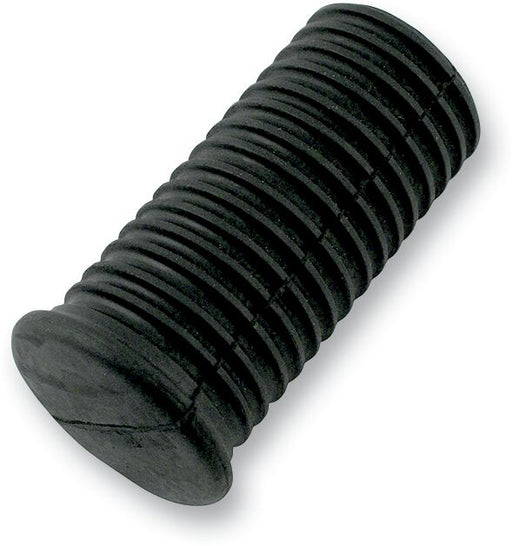 Drag Specialties Rubber Replacement Driver Foot Pegs and Shifter Peg Cover Black Ribbed Footrest
