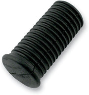 Drag Specialties Rubber Replacement Driver Foot Pegs and Shifter Peg Cover Black Ribbed Footrest - 16-0021-HC4