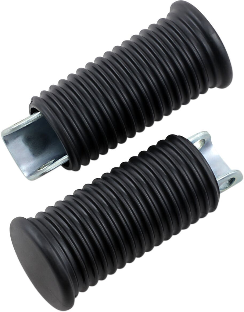 Drag Specialties Rubber Replacement Driver Foot Pegs and Shifter Peg Black Polished Ribbed Cruise Peg Zinc-Plated Steel Pair