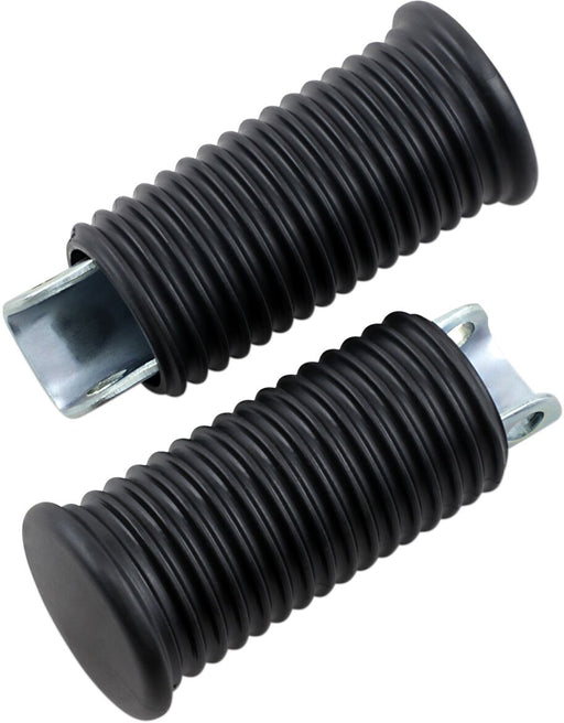 Drag Specialties Rubber Replacement Driver Foot Pegs and Shifter Peg Black Polished Ribbed Cruise Peg Zinc-Plated Steel Pair