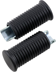 Drag Specialties Rubber Replacement Driver Foot Pegs and Shifter Peg Black Polished Ribbed Cruise Peg Zinc-Plated Steel Pair - 17-0956-SC2