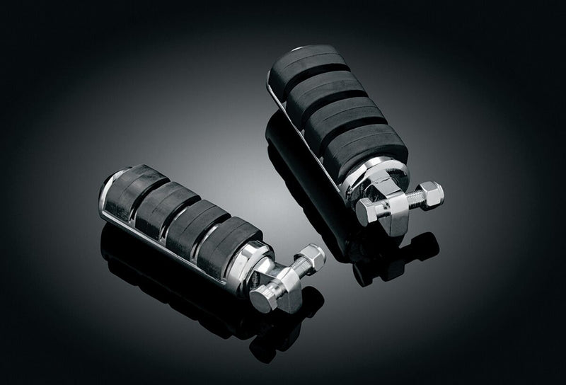 Kuryakyn ISO® Pegs Black Chrome Large Front Left Folding Neoprene Steel Pair