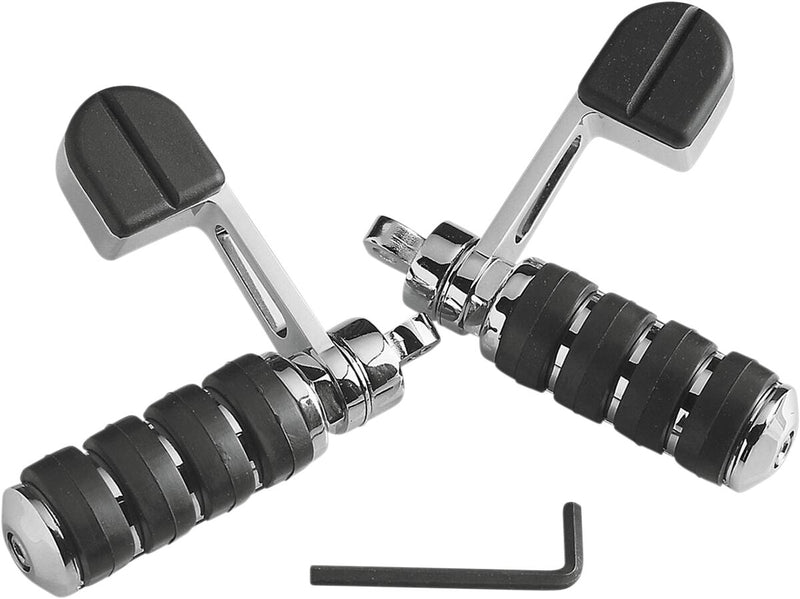 Kuryakyn ISO® Stirrups Chrome Large Front Left Rubber Pair