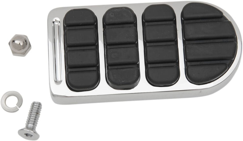 Kuryakyn ISO® Brake Pedal Pad Longhorn ISO® Black Chrome Rubber