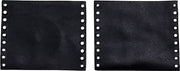 Drag Specialties Tie-On Leather Grip Covers Black - DS243058