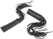 Drag Specialties Fringed Leather Grip Covers for Rubber Grips Black - DS243060