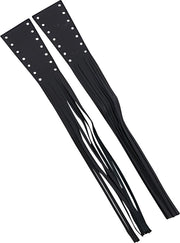 Drag Specialties Fringed Leather Lever Covers for Wide Levers for Various Various Harley-Davidson Motorcycles (See Fitment List) Black| Natural Fitment Harley-Davidson - DS243063