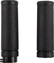 Drag Specialties Replacement OEM-Style Rubber Grips Black Flat Cable Closed End Pair