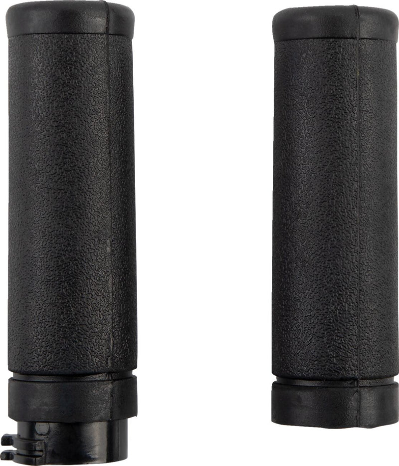 Drag Specialties Replacement OEM-Style Rubber Grips Black Flat Cable Closed End Pair