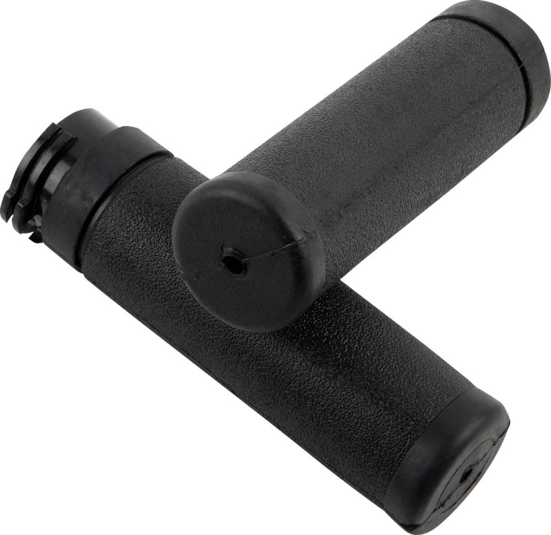 Drag Specialties Replacement OEM-Style Rubber Grips Black Flat Cable Closed End Pair