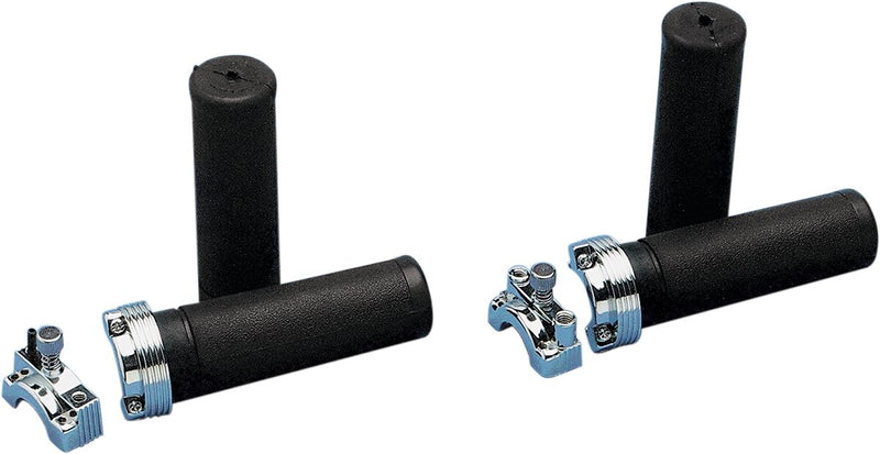 Drag Specialties Throttle Assembly Black Chrome Single Cable Aluminium Plastic Kit