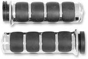 Kuryakyn ISO®-Grips for Harley Black Chrome Aluminium Rubber Pair