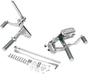 Drag Specialties Chrome Forward Controls - 2 in. Extended for Various Various Harley-Davidson Motorcycles (See Fitment List) - 056106-BX22-LB2