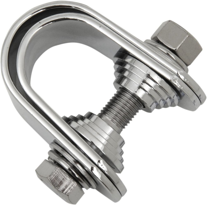 Drag Specialties Clamp Assembly for Mini Speedometer/Tachometer Chrome Replacement