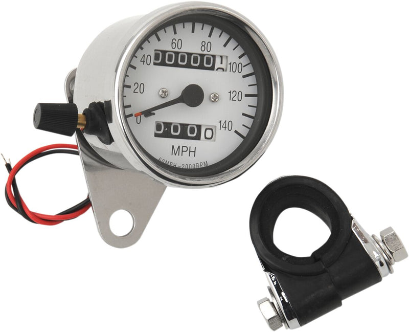 Drag Specialties 2.4" Mini Mechanical Speedometer Gauge Multi-Function