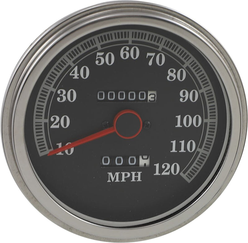 Drag Specialties 5" FL-Style 2240:60 Speedometer Gauge '89-'95 Style Mechanical Speedometer - 72423M