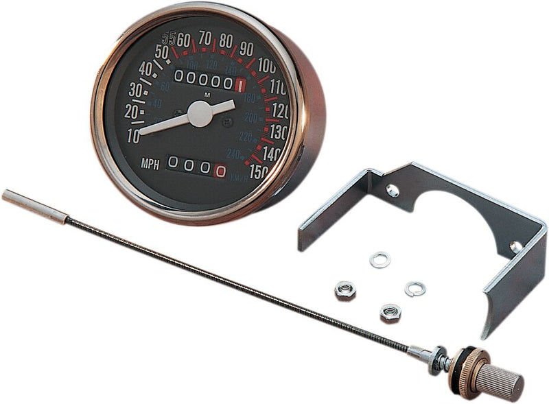 Drag Specialties 2 to 1 Speedometer for 1973-1984 Harley-Davidson FXR Motorcycles - 72307