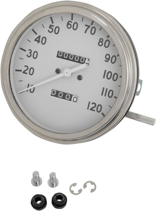 Drag Specialties 1:1 Speedometer 36-40 Face for 1962-1980 Harley-Davidson Touring and 1971-1972,1980-1983 Harley-Davidson FXR Motorcycles