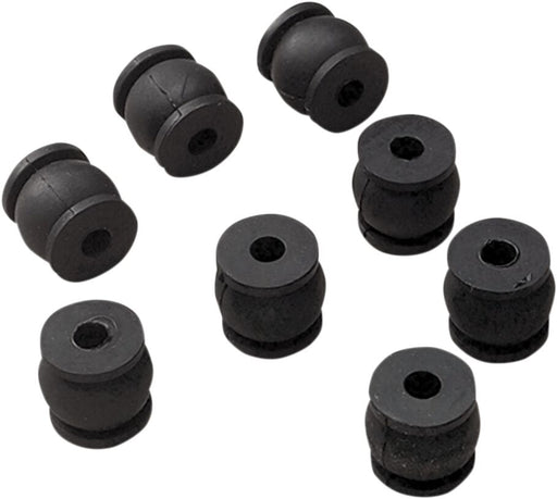 Drag Specialties Floorboard Isolation Dampers Black Rubber 8 Pack