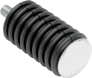 Drag Specialties Chrome Foot Pegs with Rubber Sleeves Shift Peg Black Rubber Sleeved Short Steel