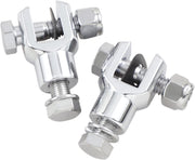 Drag Specialties Replacement Chrome Foot Peg Clevis Mounts Polished Silver Cruise Peg Steel Pair