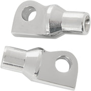 Drag Specialties Soft-Ride Peg Mounts Chrome Silver Foot Peg Pair