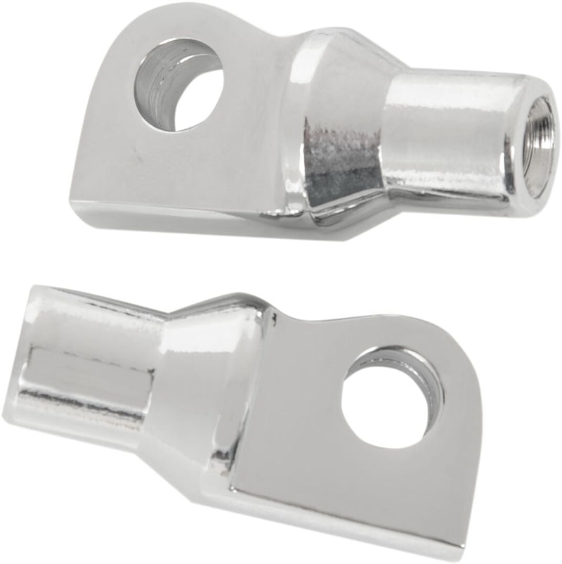 Drag Specialties Soft-Ride Peg Mounts Chrome Silver Foot Peg Pair - 361055-BC105