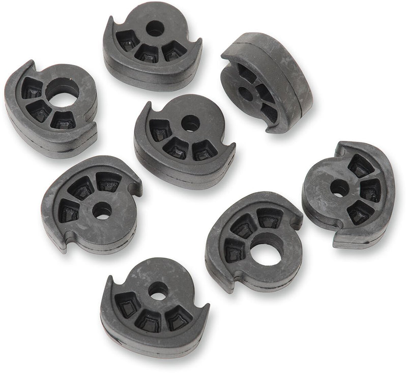 Drag Specialties Soft-Ride Replacement Rubber Insert Black Large Foot Peg 8 Pack