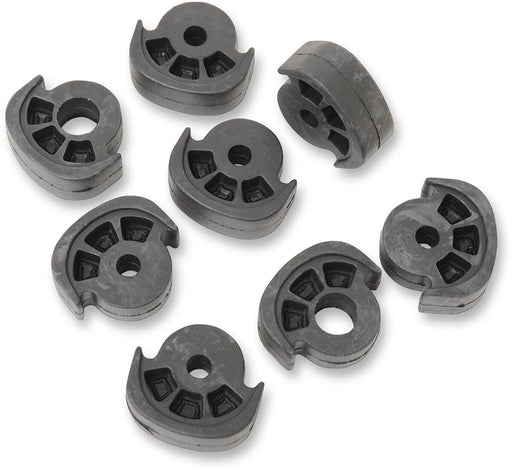 Drag Specialties Soft-Ride Replacement Rubber Insert Black Large Foot Peg 8 Pack