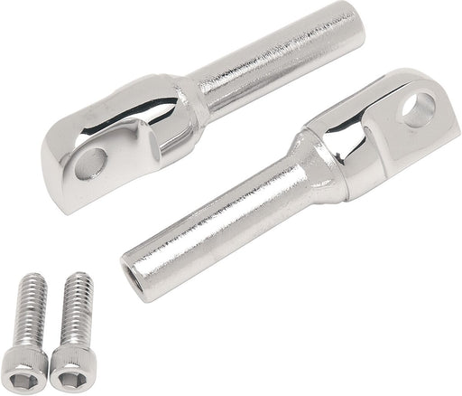 Drag Specialties Chrome Adjustable Designer Peg Mounts Polished Silver Foot Peg Pair