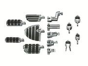 Kuryakyn Pilot Pegs Pilot™ Black Chrome Front Left Folding Rubber Pair