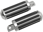 Drag Specialties "Rail" Foot and Shifter Pegs Foot Peg Black Chrome Silver Aluminium Carbon-Steel Pair - 17-0968BC324