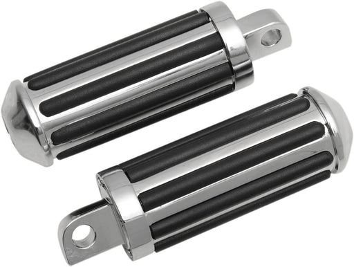 Drag Specialties "Rail" Foot and Shifter Pegs Foot Peg Black Chrome Silver Aluminium Carbon-Steel Pair