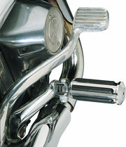 Drag Specialties "Rail" Foot and Shifter Pegs Foot Peg Black Chrome Silver Aluminium Carbon-Steel Pair - 17-0968BC324