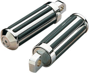 Drag Specialties "Rail" Foot and Shifter Pegs Foot Peg Black Chrome Silver Aluminium Carbon-Steel Pair