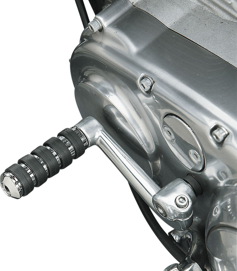 Drag Specialties Soft-Ride Shifter Peg Shift Peg Black Chrome Extended Billet Aluminium Rubber - 16-0022IL2-SC1