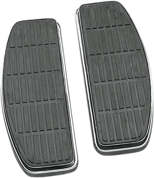 Drag Specialties Floorboards for FL Black Chrome OEM Replacement Rubber Steel Pair