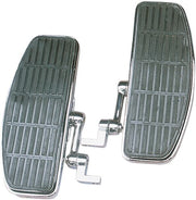 Drag Specialties Bolt-On Adjustable Floorboards Black Chrome Pair