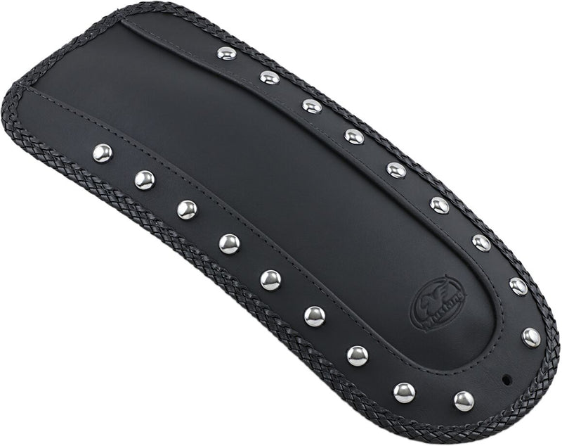 Mustang Fender Bib for Solo Seat Black Chrome Studded Rear Vinyl