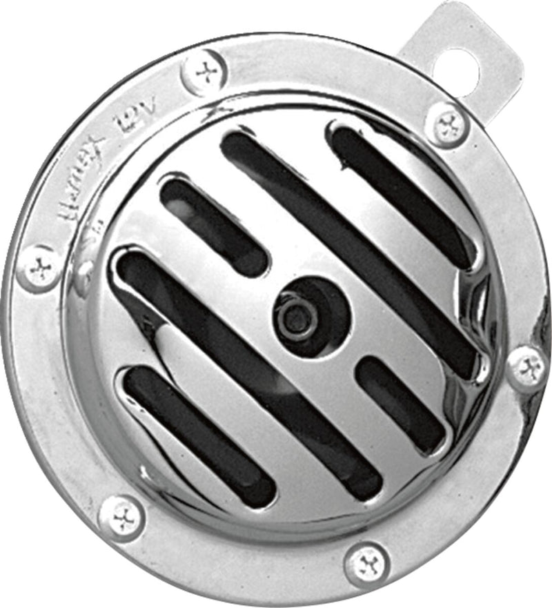 Drag Specialties Chrome Horn Black Slotted Electric