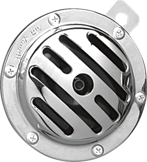 Drag Specialties Chrome Horn Black Slotted Electric